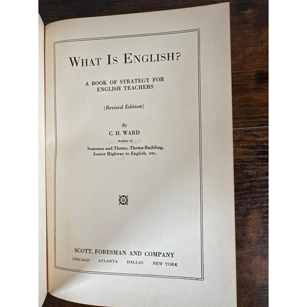What Is‎ English? C. H. Ward 1925 Hardcover Revised Edition Scott Foresman Red